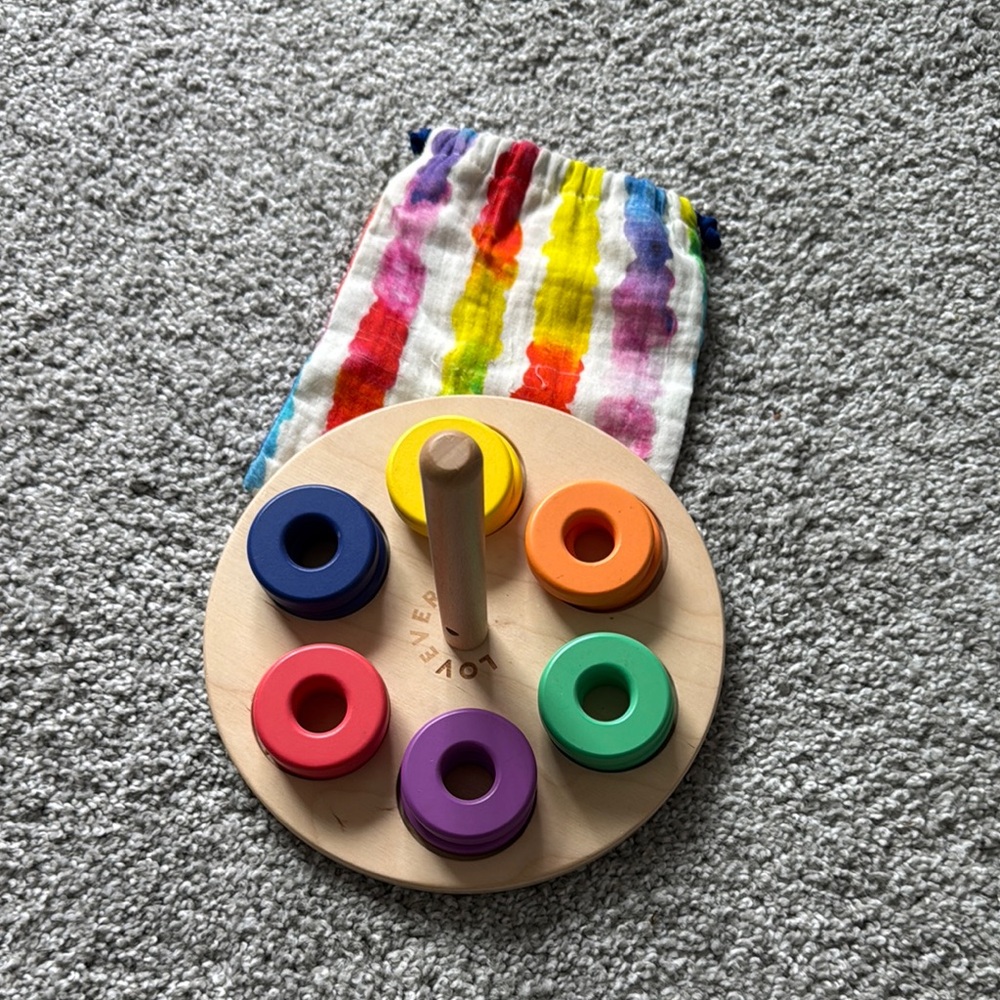 Used Colorful Stacking Ring Toy LOVEVERY